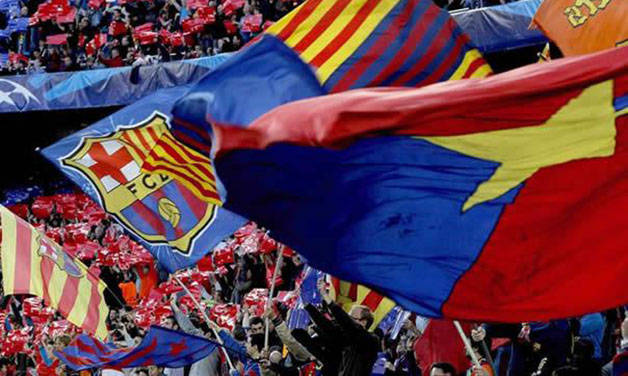 Barça bandiere camp nou