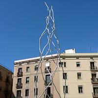 arte pubblica, scultura: homenatge als castellers (omaggio ai castellers)