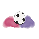 disegno di un pallone da calcio nei colori del Barça
