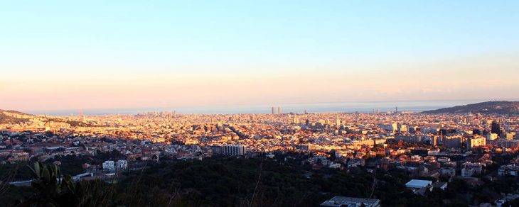 febbraio vista su Barcellona