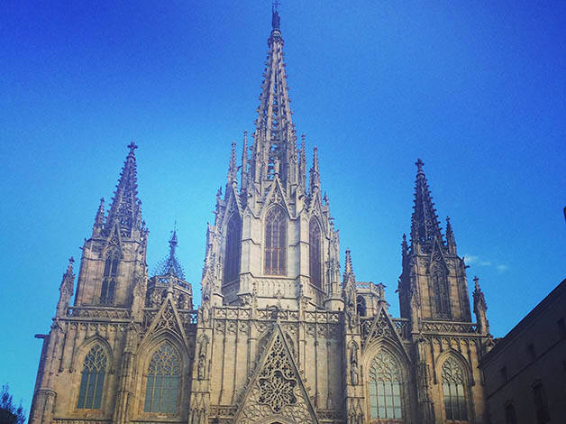 La cattedrale di Barcellona, edificio gotico di grande bellezza