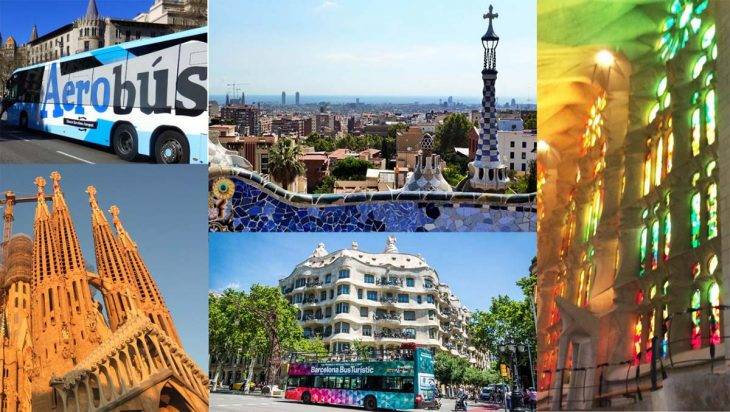 city Pass per Sagrada Familia, parc Güell, aerobus, bus turistico