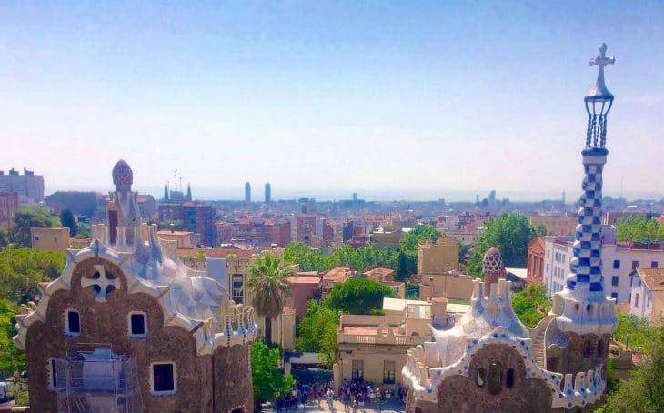 visita guidata del Parc Güell case e panorama