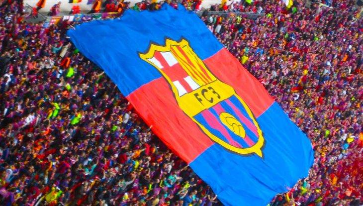 Calendario del FC Barcellona bandiera Camp Nou