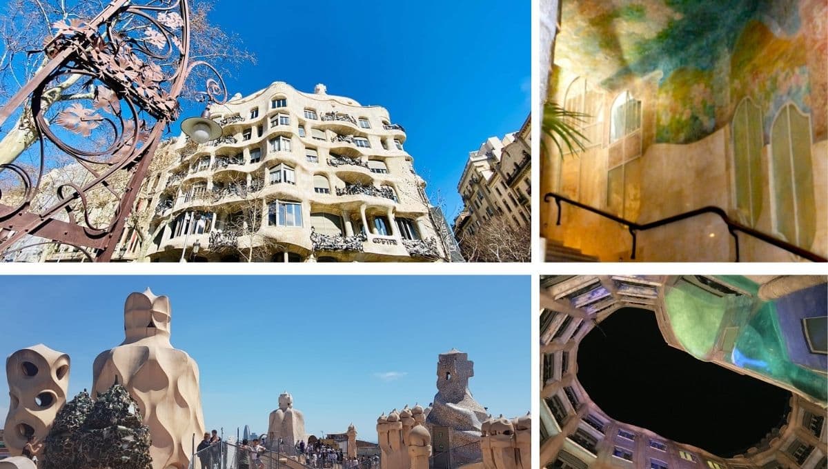 Casa di Gaudí: Casa Milà, facciata, terrazza, scala e cortile interno
