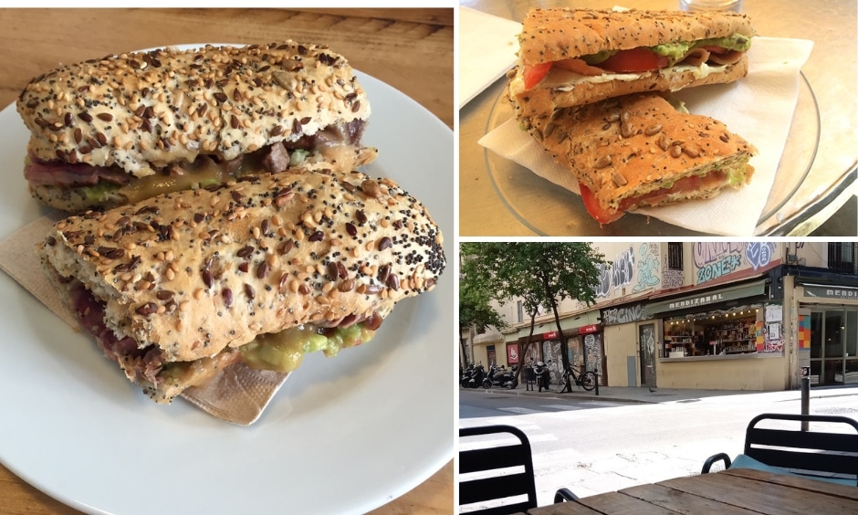 mendizabal tavolini all'aperto panino barcellona