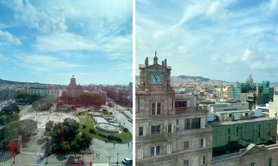 panorama dal Corte Inglés di Barcellona